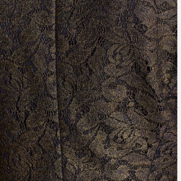 HINGE METALLIC LACE PEPLUM JACKET - S - Picture 4 of 9
